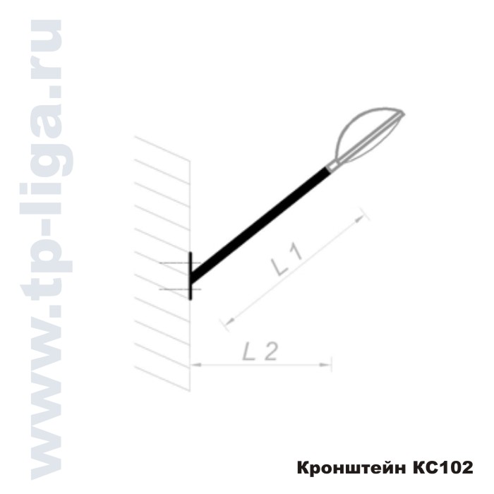 кронштейн для светильника КС102, производство кронштейнов, ТехПромЛига