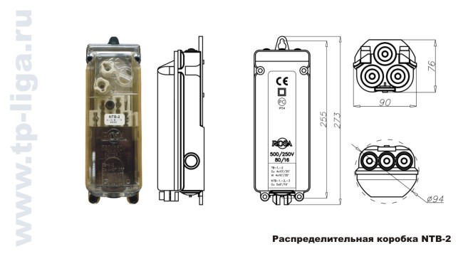 вводной щиток NТВ-2, коробка NTB-2 для опор освещения, Россия, Москва, ТехПромЛига, 8 499-713-40-59