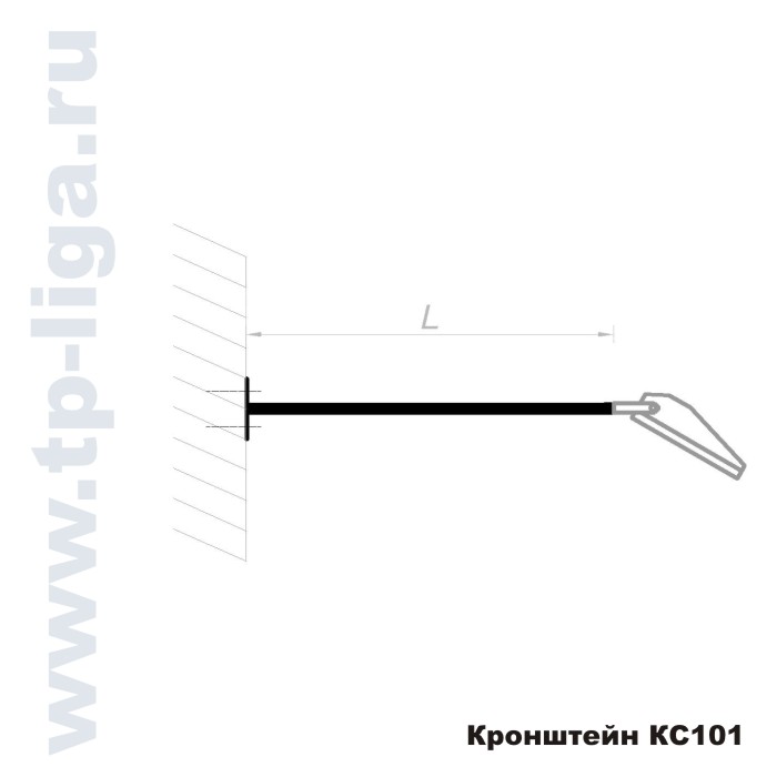 кронштейн для светильника КС101, производство кронштейнов, ТехПромЛига